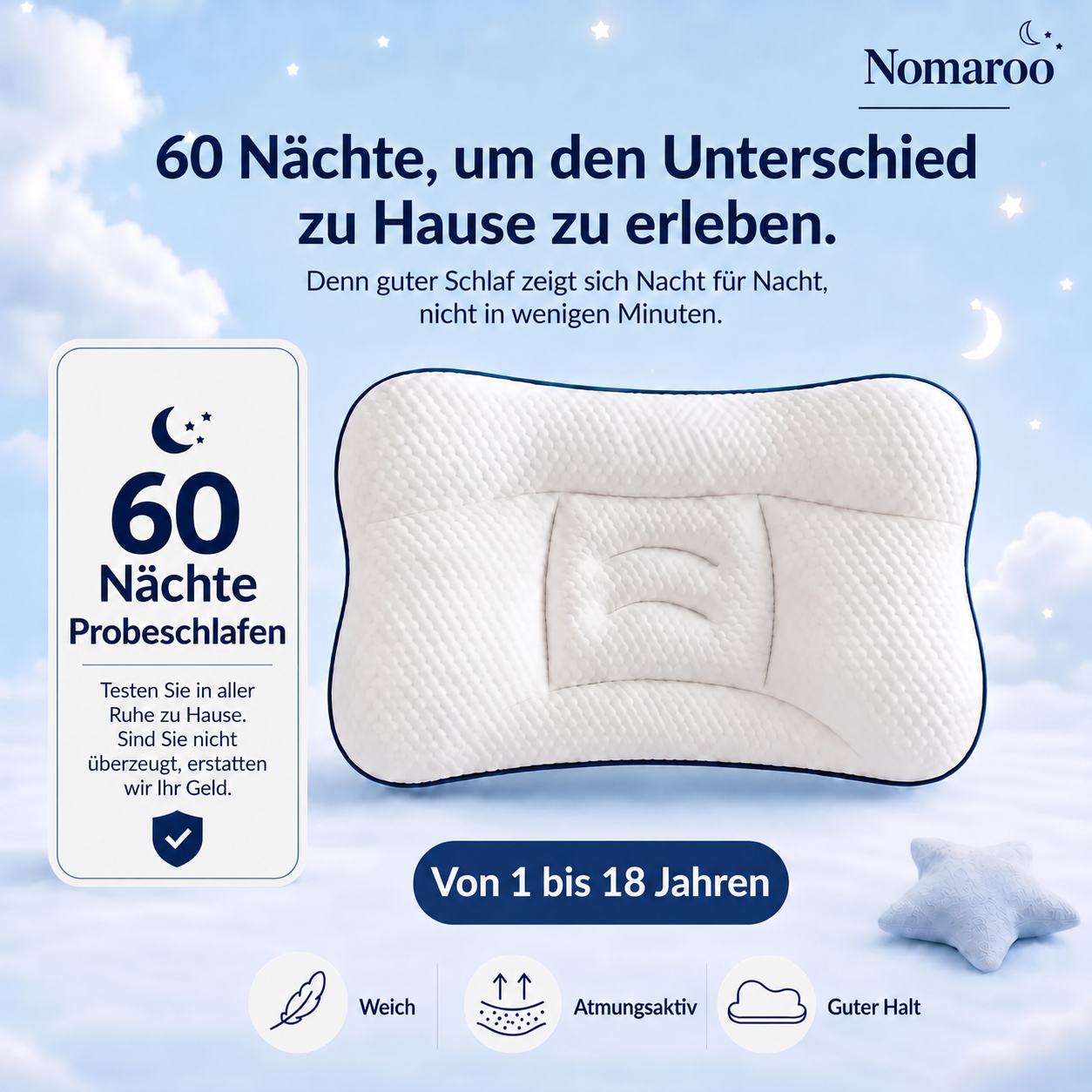 Nomaroo: die Schlafhaltung im Wachstum